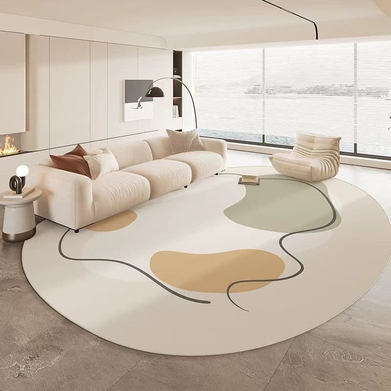 Cream-style living room carpet thickened full-length special-shaped bedside cooling blanket home sofa coffee table dust-removing and stain-resistant foot mats