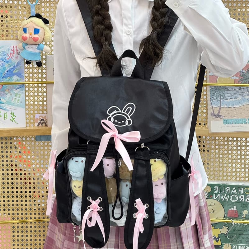Cross-border diy painful bag for girls, large-capacity schoolbag, cute Japanese backpack, primary school student travel backpack for junior high school students