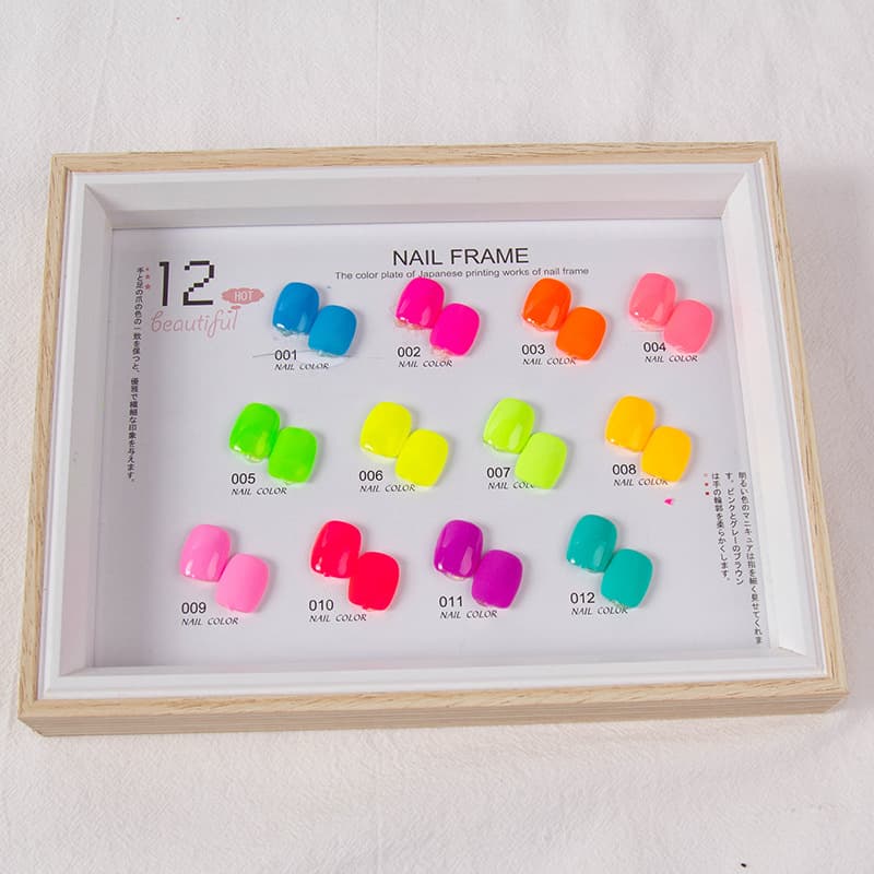 New Dazzling Fluorescent Nail Glue Set 12 Color Set Phototherapy Nail Glue Factory for Nail Shops