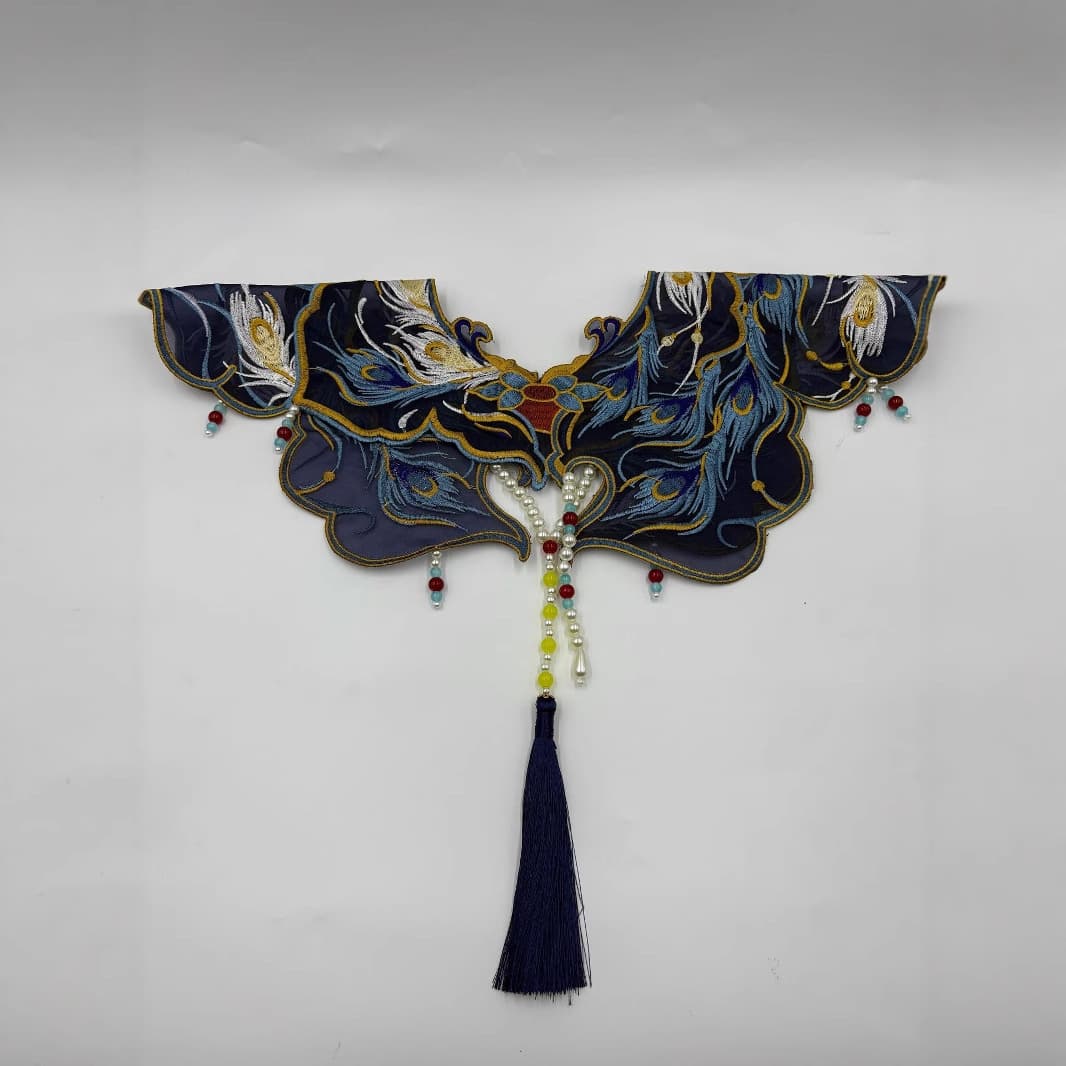 Bachelor's gown, cloud-shoulder, college student's new Chinese-style cape, horse-face skirt, Hanfu shawl, accessories, embroidered false collar, ancient style