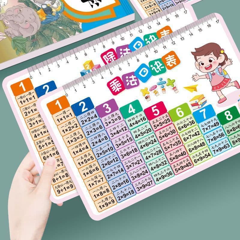 Multiplication Table Cards Elementary School Student Playing Cards 99 Multiplication Division Cleaner Set
