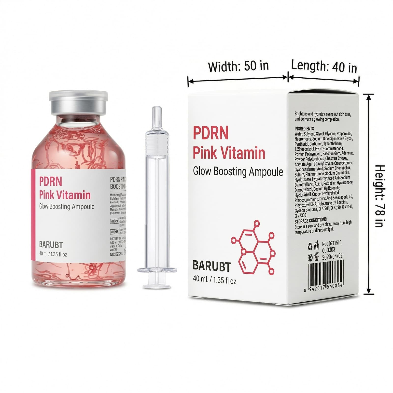 Cross-border PDRN Pink Vitamin Lifting Essence Repairs and Improves Skin Elasticity Silk Peptide PDRN Essence