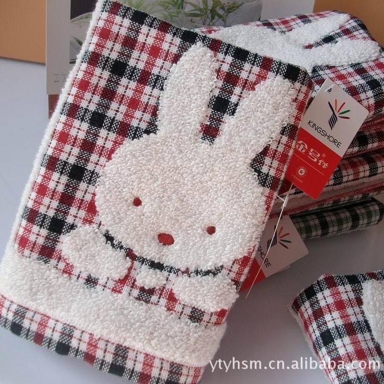 Cute bunny double-layer gauze square towel, twist-free soft, Jinhao towel RF365 ultra-soft thin version rabbit