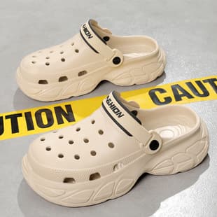 Factory Stock New Platform Clog Sandals for Men, Summer Outdoor Cross-Border Men's Beach Slippers Wholesale Women's Slippers