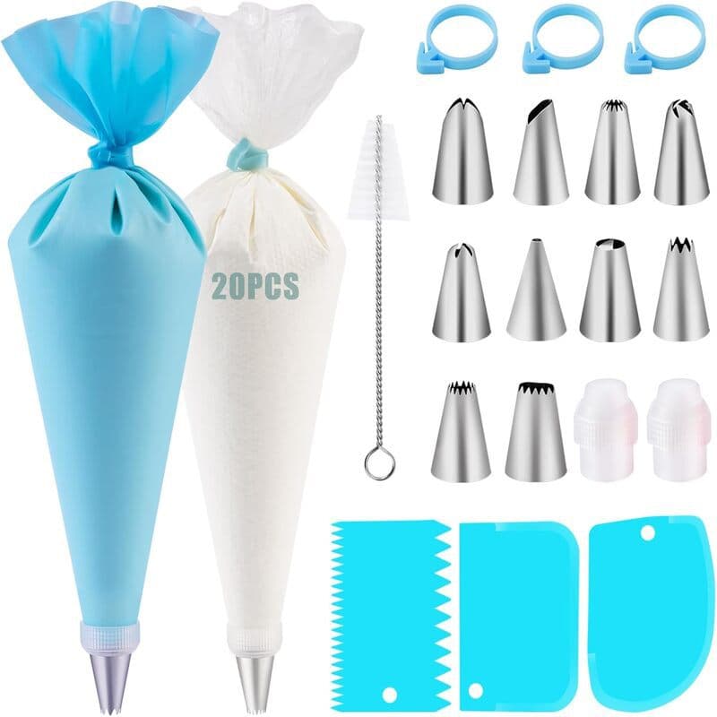 Amazon 40-piece piping tip set, cake decoration piping tools, cream piping bag scraper, baking tools