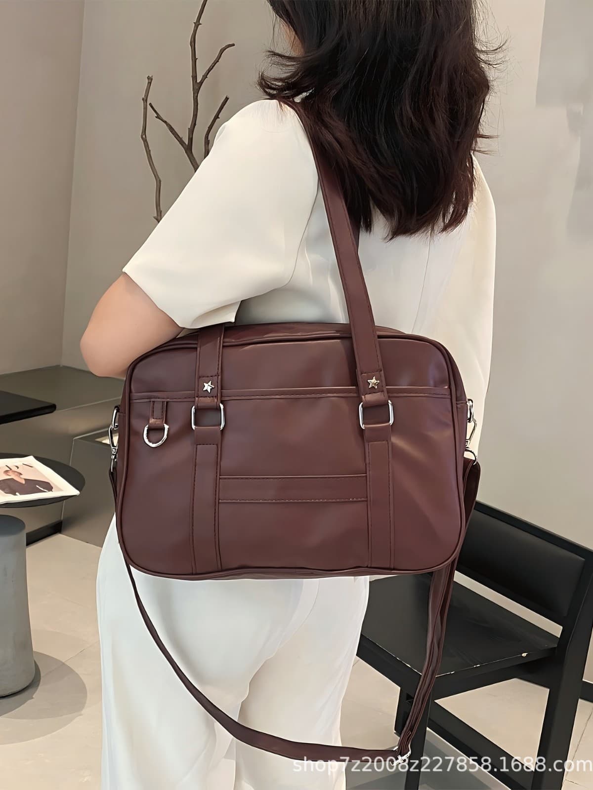 2025 Original Japanese JK Uniform Bag Women's Anime Crossbody Commute Bag Simple School Style Large Capacity Handbag