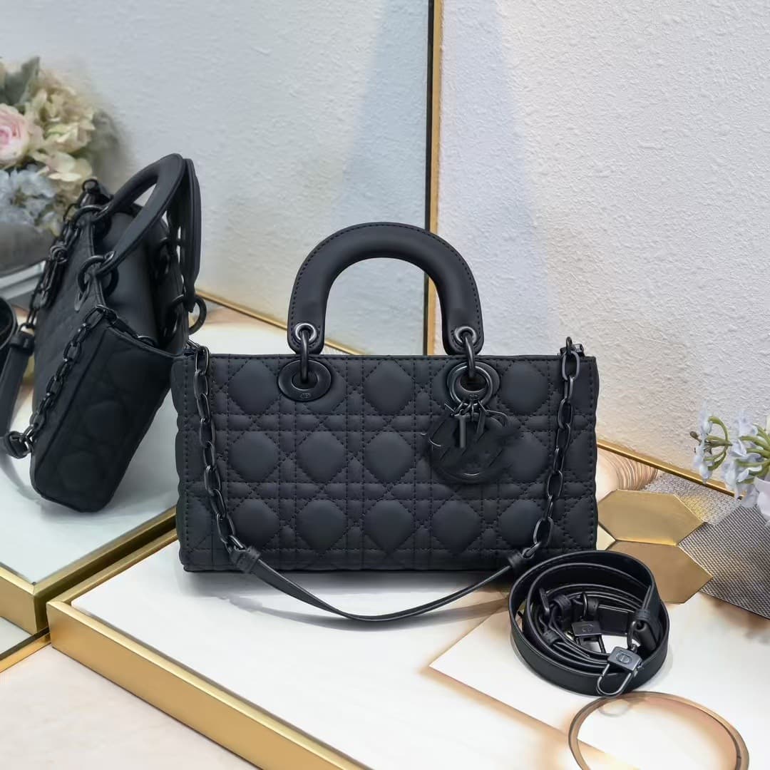 Handmade Leather Bag Pattern Lady Dior Chain Shoulder Bag Quilted Pattern No-Cut Cardboard Template DIY Leather Craft Bag