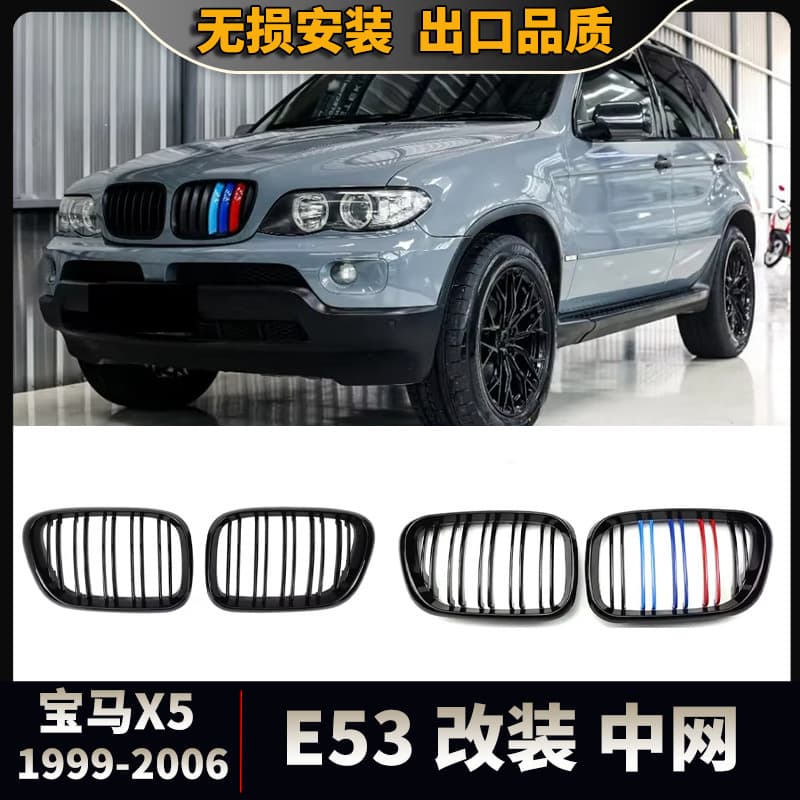 Front Bumper Vent Grille for 1999-2006 BMW X5 E53 Double Bar Style
