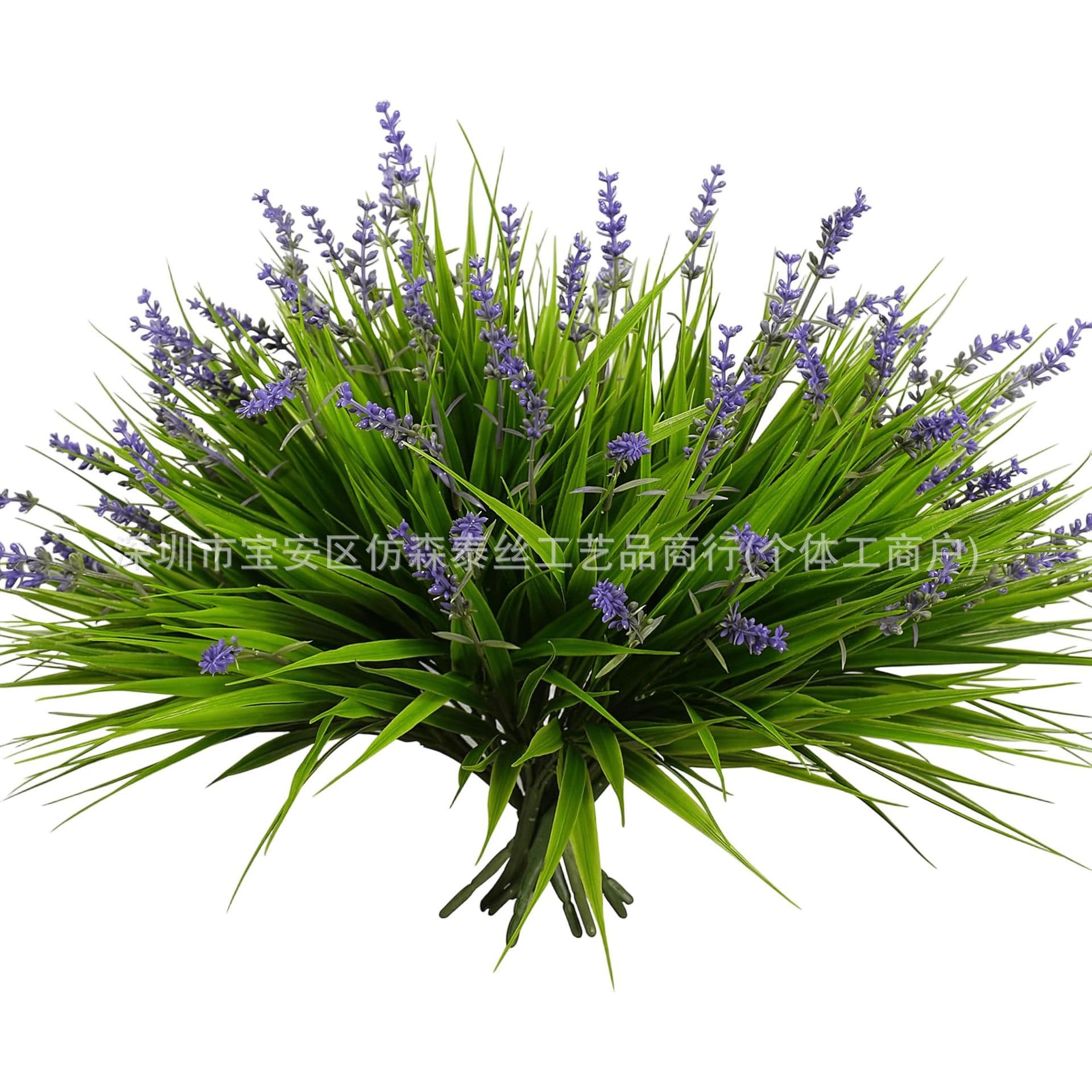 Cross-border Lavender 7-Branch Spring Grass Long Monkey Grass Artificial Plant Outdoor Fake Grass Plastic Partition Decorative Flower