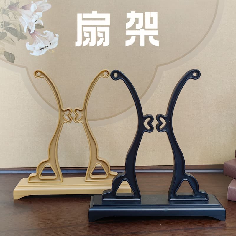 Chinese style double-sided embroidered fan stand, antique style round fan, embroidered fan, Hanfu special Suzhou embroidery dance fan stand