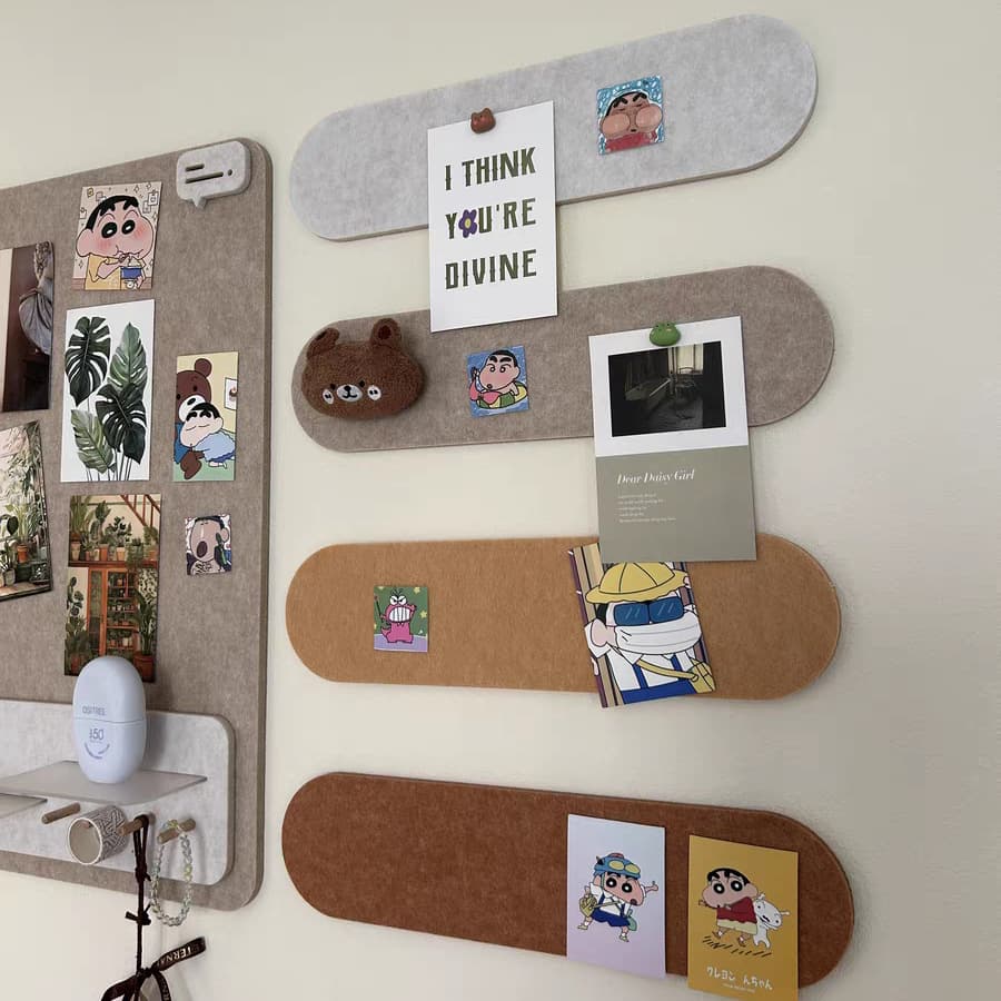 Ins Photo Wall Felt Board Self-adhesive for Polaroid Key Storage, Kindergarten or Shop Wall/Desktop Decor