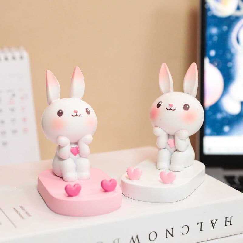Creative Cute Rabbit Phone Stand Decoration Office Desktop Personalized Ornament Gift for Girls