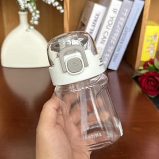 High Appearance Transparent Cup, Durable and Portable Tea Cup, Cute Bubble Tea Plastic Cup with Straw, Imported Material Measuring Cup