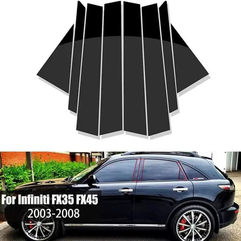 For Infiniti FX35/M Series/EX25/G35 Window Trim Black PC Center Pillar Cover