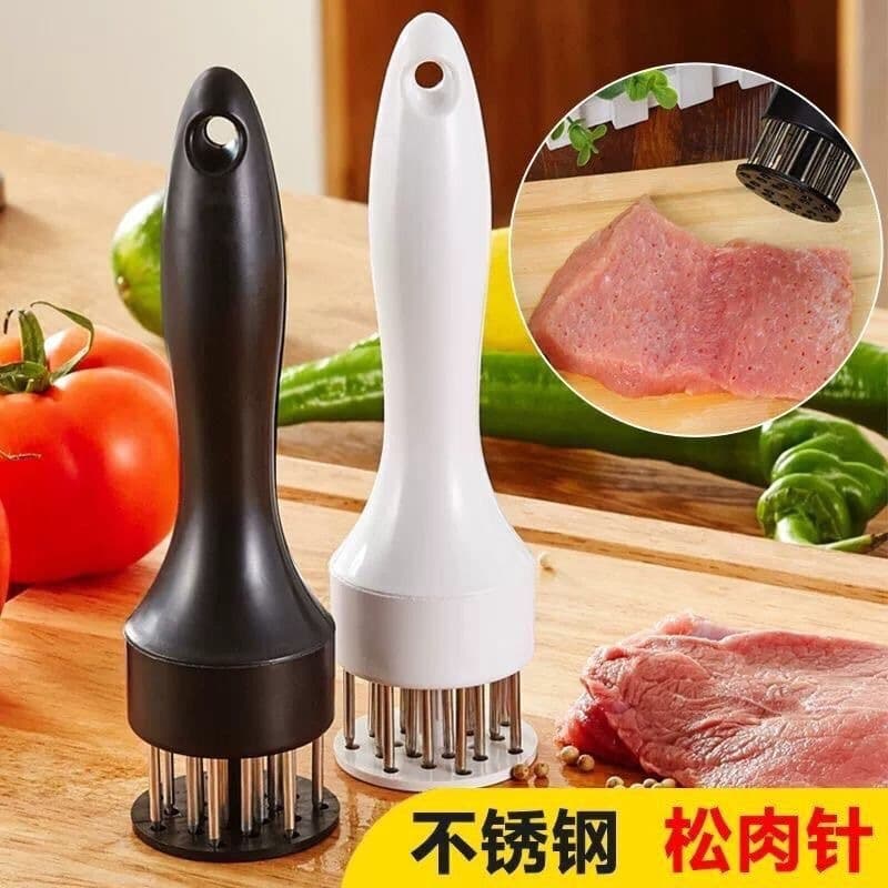 Home Use Tendon Breaking Meat Tenderizer Needle - Pork Chop, Chicken Fillet, and Wing Tenderizer, Meat Mallet, Stainless Steel Steak Piercer, and Pork Skin Pricker