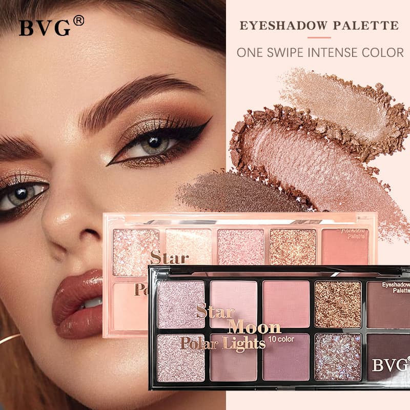 [Special Promotion] Cross-border Makeup Ten Color Eyeshadow Palette Earth Color Pearlescent Matte Makeup Eyeshadow Amazon