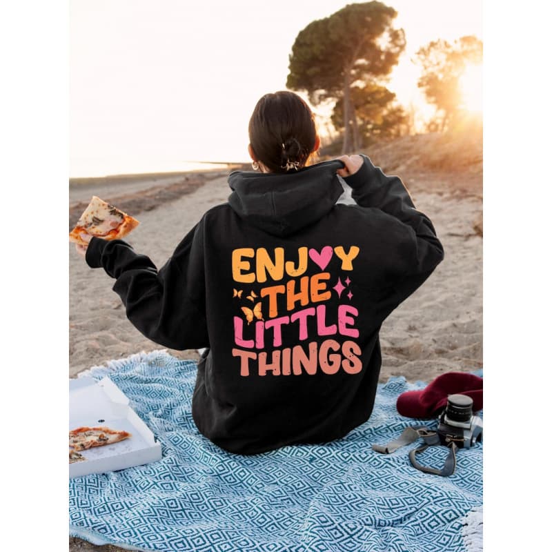 【Cross-border EU Size】Enjoy The Little Things Hoodie, Daily