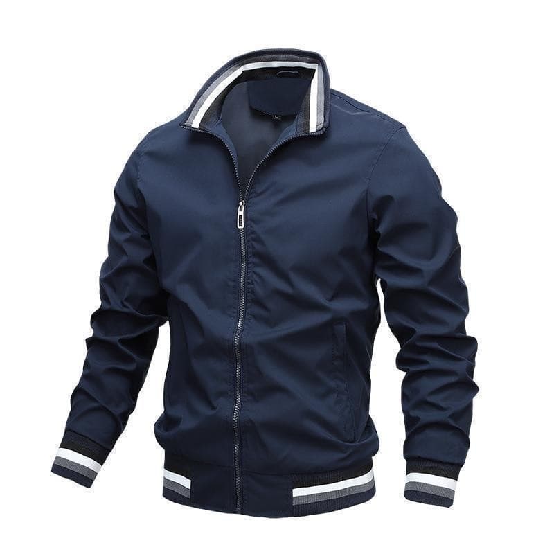Cross-border Europe and America Casual Jacket Men Spring Autumn Fashion New Printed Logo Sports Solid Color Baseball Jacket Men's Coat