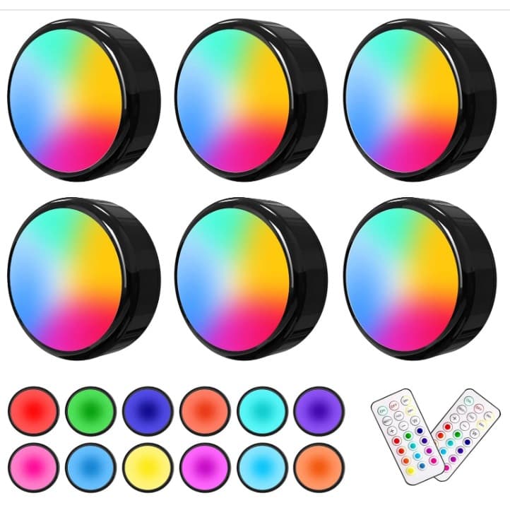 16-color RGB spotlight with remote control, cabinet light, wine cabinet light, touch LED microphone light, ambient light, smart sensor light
