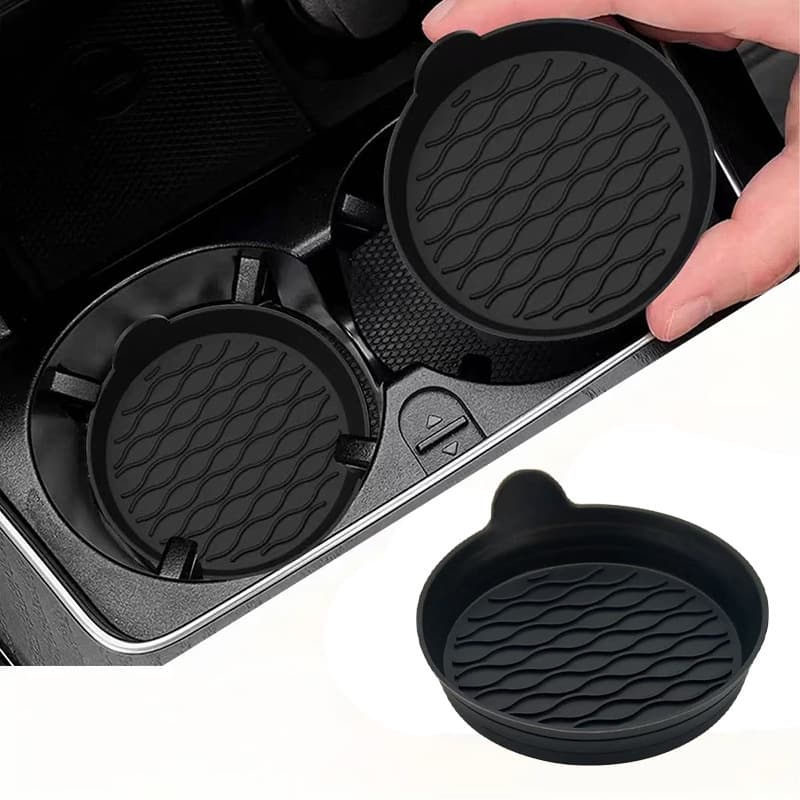Cross-border Hot Selling Car Silicone Cup Mat Leak-proof Round Silicone Non-slip Pad Car Interior Decoration