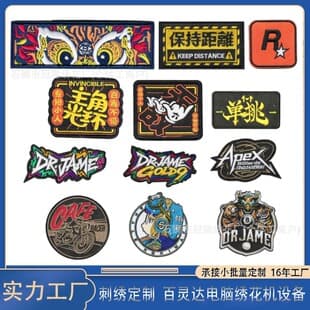 Billiard Cue Case Sticker Creative Patch Embroidery Velcro National Trend Animal Dragon Tiger Outdoor Backpack Patch