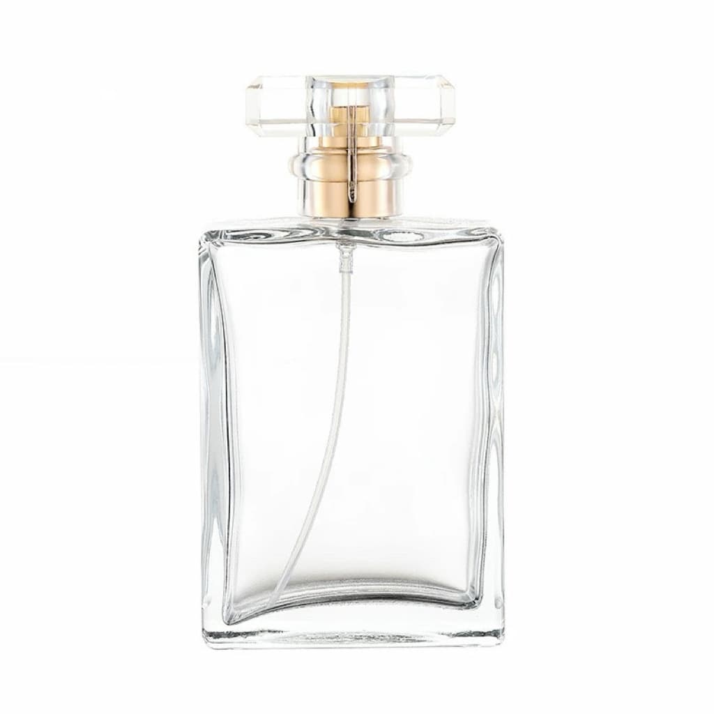 Premium Perfume Refill Bottle 100ml Square Glass Empty Bottle Large Capacity Travel Portable Press Spray Bottle