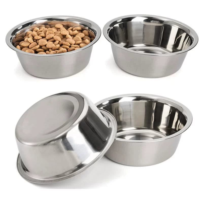 Cat Bowl Stainless Steel Dog Bowl Pet Bowl Amazon Hot-selling Pet Supplies Silicone Plastic Pet Bowl Liner Cat Bowl