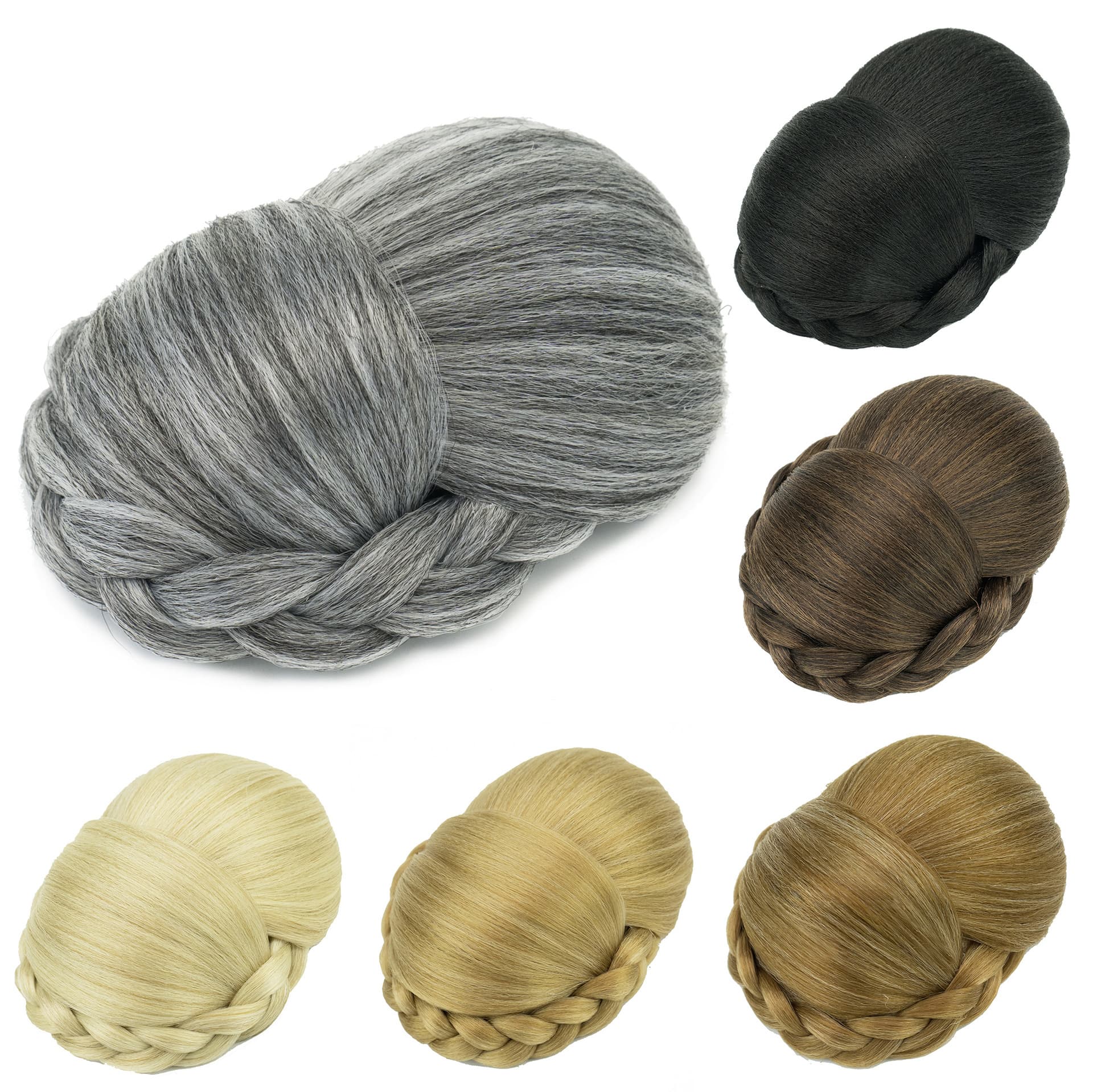 Women's Performance Wig, Hair Curler, Hair Bun, Bride's Hair Bag, Hanfu Performance Headdress, Dance Performance, Meatball Head, Bud