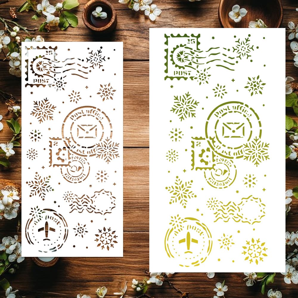Hollow PET Stencil 20251030-30 Pattern for Journal Decoration, Spray Painting, Paper Craft, DIY Drawing, and Tracing Board