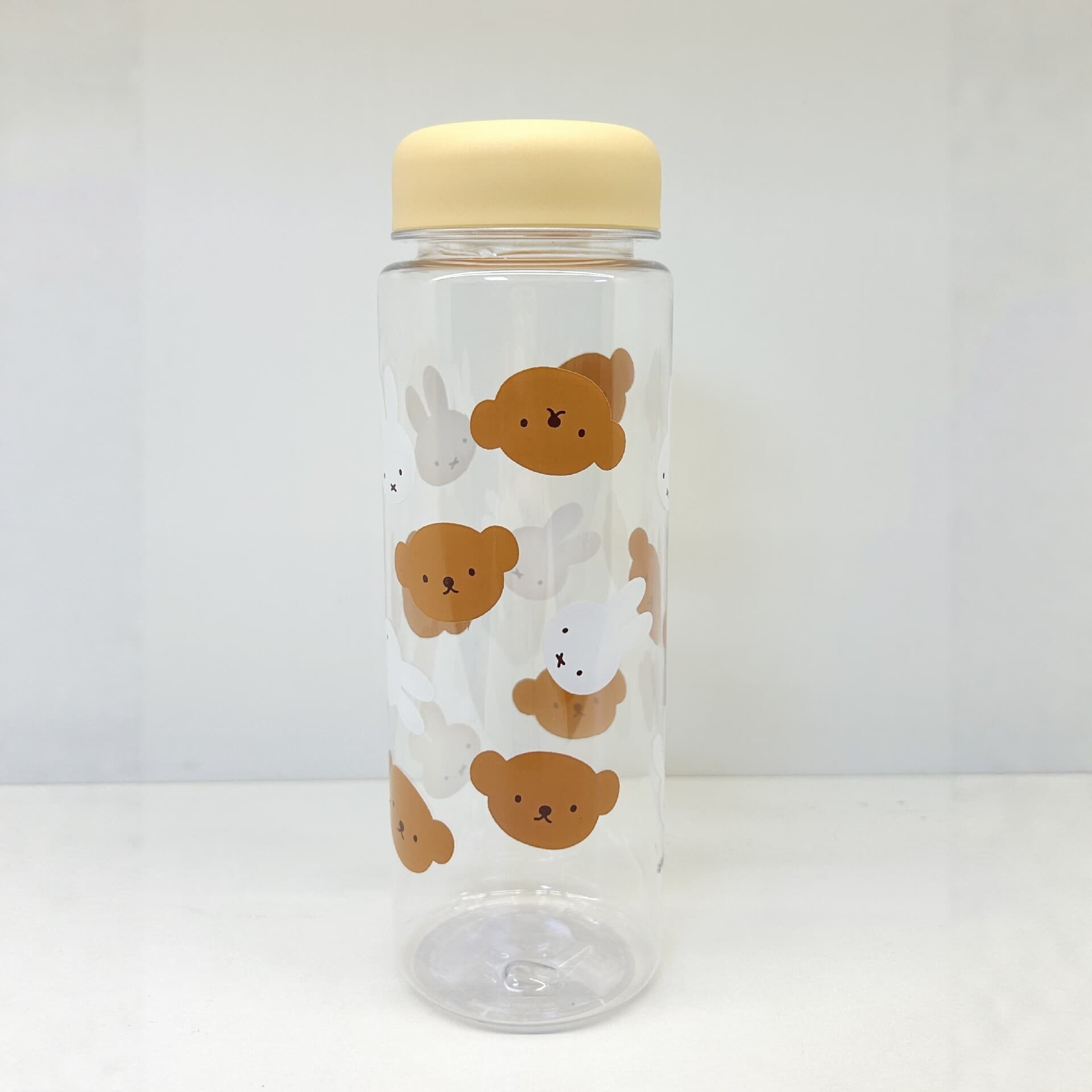 Transparent Cartoon Water Cup, Cute Portable Sports Bottle for Kids with Lid, Leak-Proof Plastic Student Drinking Cup 1000ml