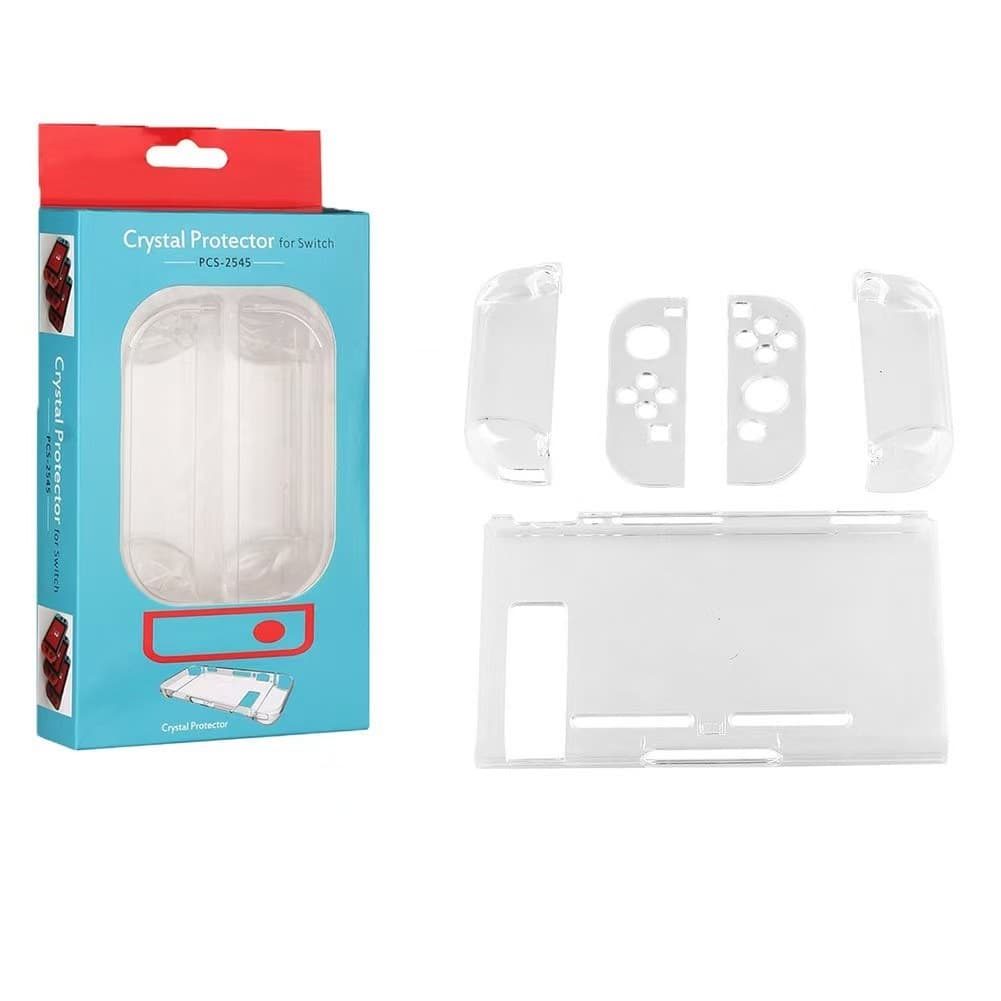Crystal Case for Switch, Split Crystal Shell, Transparent PC Crystal Case