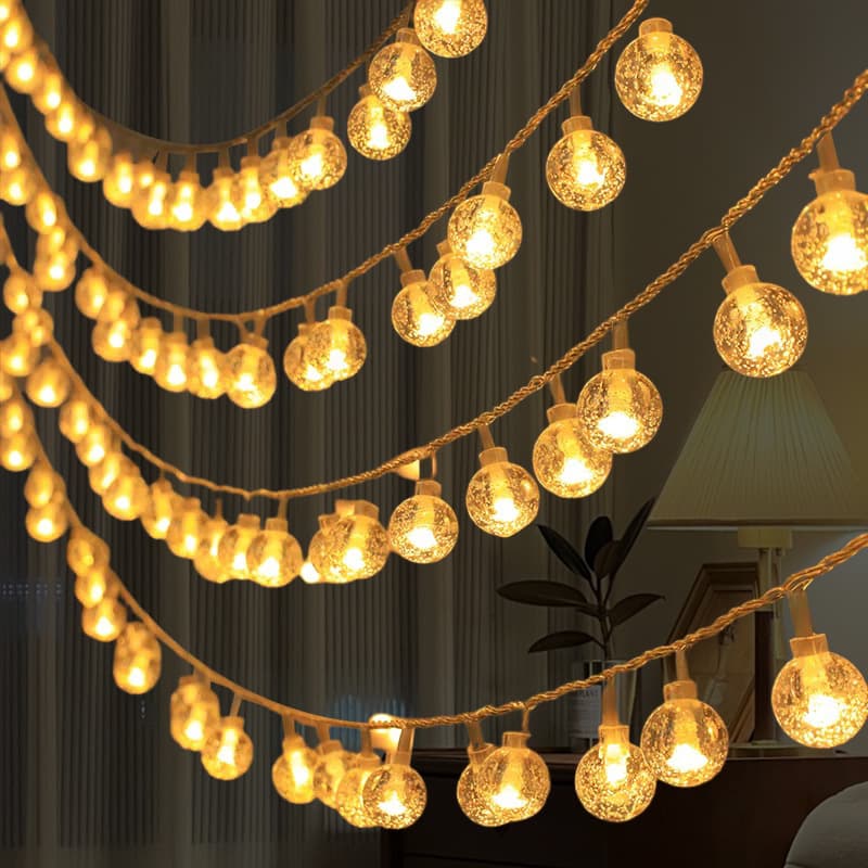LED solar light string outdoor camping atmosphere flashing lights small lanterns courtyard atmosphere lights Christmas decorative string lights