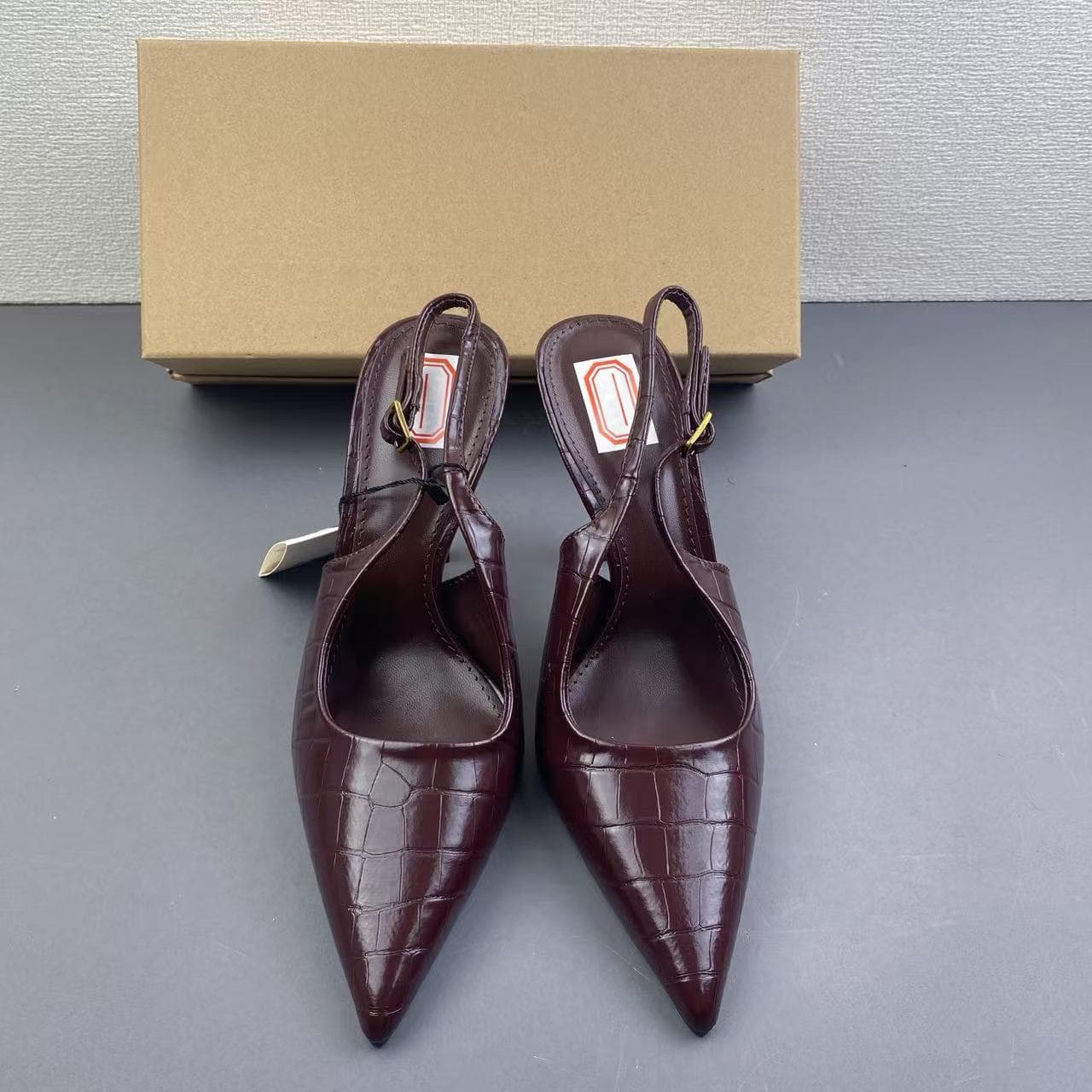 ZA 2026 Summer New Fashion Women's Shoes, Stiletto Heel Elegant High Heels, Closed Toe, Shallow Mouth, Back Strap Single Shoes