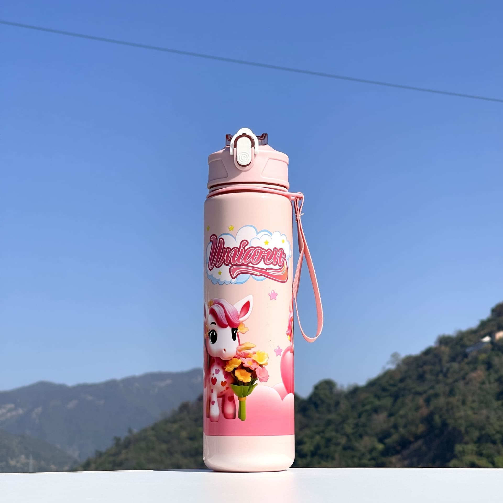 Capybara Kids Straw Water Bottle Space Cup Direct Drink Cup High-Capacity Cute Cartoon Portable