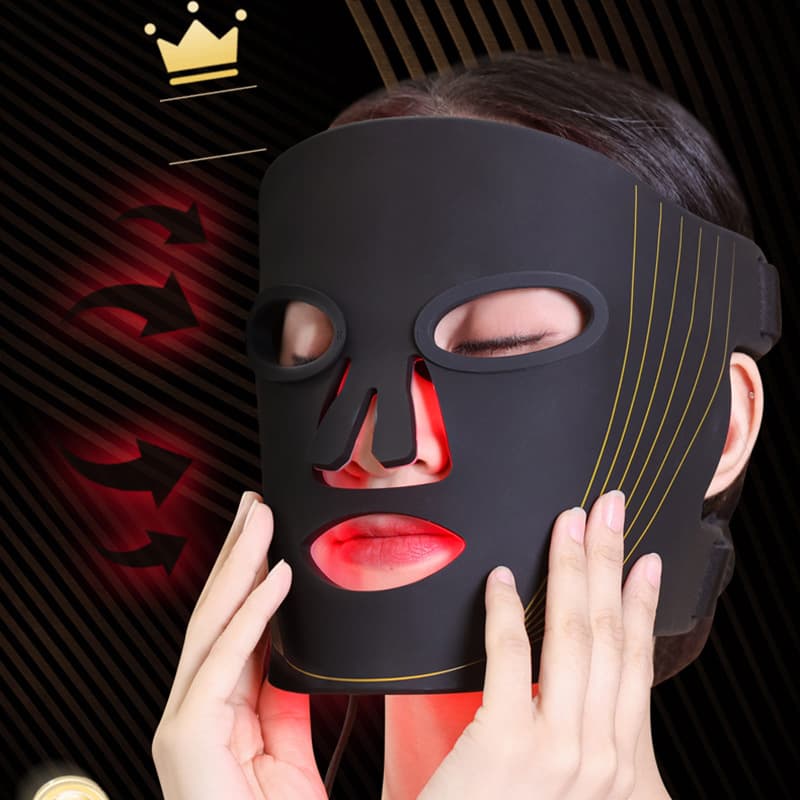 Facial mask device, facial light mask, skin rejuvenation device, red and blue light therapy device, photon skin rejuvenation device for the face.