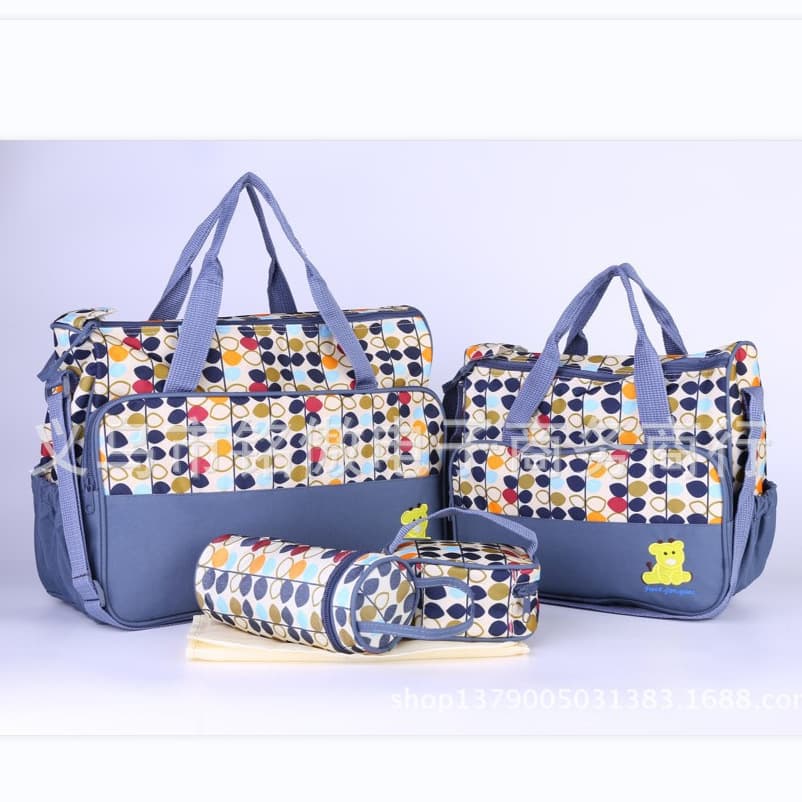 Baby Foreign Trade 5-Piece Mommy Bag Set, Multi-Functional Maternity Bag, Large Capacity Mom Bag, Baby Travel Bag
