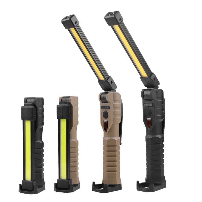 FT20 Folding Work Light, Double-Sided COB High-Intensity Flashlight, LED Auto Repair Inspection Light, Powerful Magnet, Three-Light Source Emergency Light