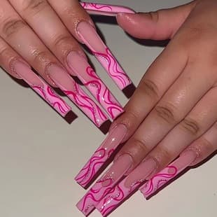European and American Halloween long pointed gradient fake nails, removable press-on nails, detachable nail tips