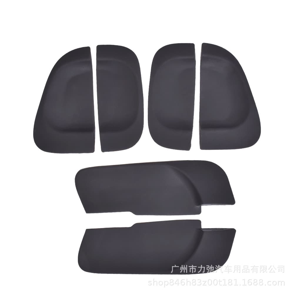HIACE 200 series, suitable for Toyota Hiace all models, silicone pull handle door cup, carbon fiber pattern, black, 6 pieces