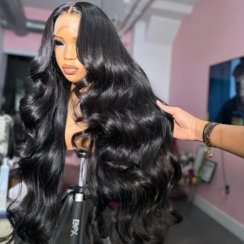 Cross-border European and American Fashion Front Lace Wig, Hot-selling 40-inch Big Wave Long Curly Wig for Export