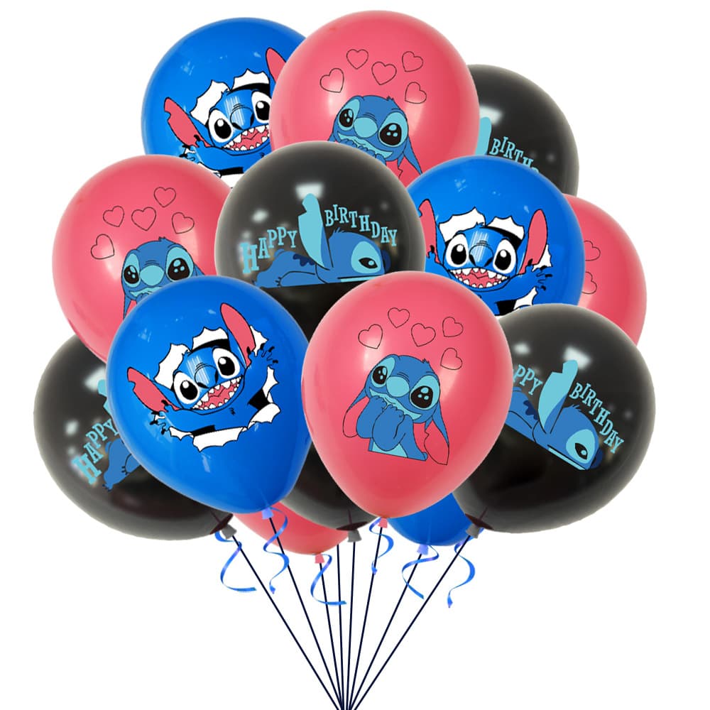 Lilo and Stitch themed Stitch printed latex balloon set Stitch birthday party decoration supplies