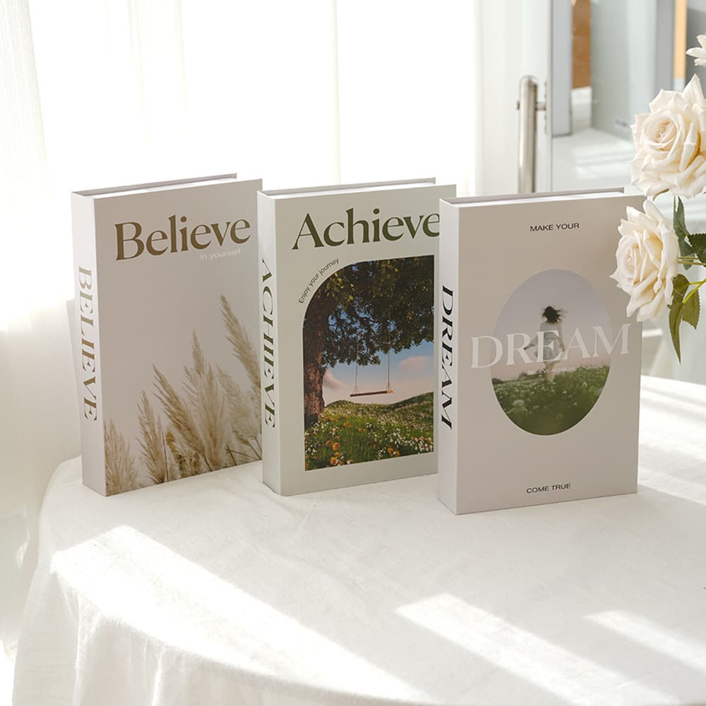 Simple and fresh simulation book inspirational healing fake book club villa clothing store bed and breakfast soft decoration book desktop ornaments