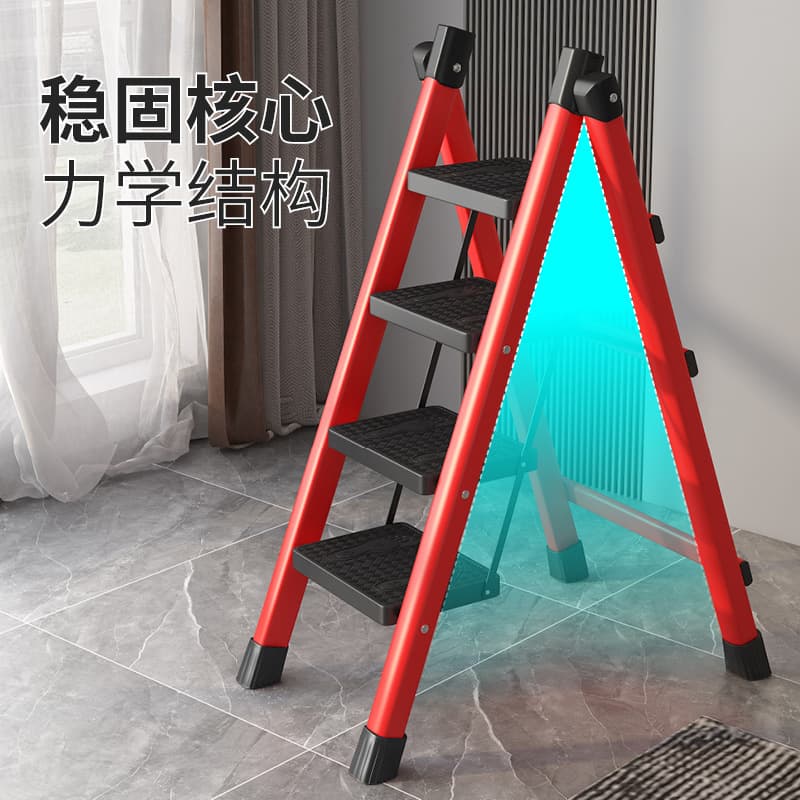 Ladder Household A-frame Folding Indoor Thickened Stairs Lightweight Multi-functional Ascending Climbing Ladder Telescoping Step Stool