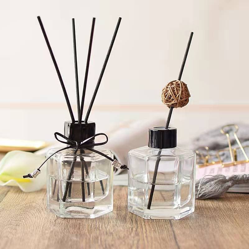 Hexagonal Aromatherapy Bottle Reed Diffuser Bottle Vase Aromatherapy Refill Bottle Fragrance Bottle Glass Bottle Crystal Glass