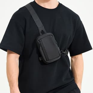 Crossbody Bag Men's Passport Bag Street Trend Sports Travel Chest Bag Men's Shoulder Bag Simple Cross Bag