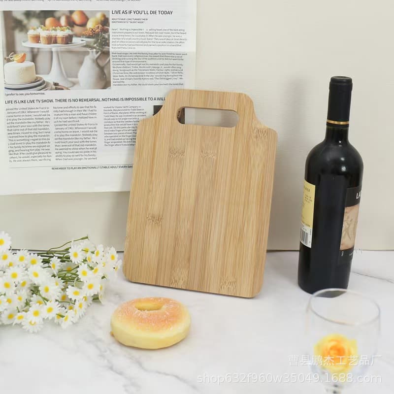 Cross-border Bamboo Wooden Cutting Board Laser Engraved Chopping Board Solid Wood Household Fruit Cutting Board Dual-Sided Wooden Serving Tray
