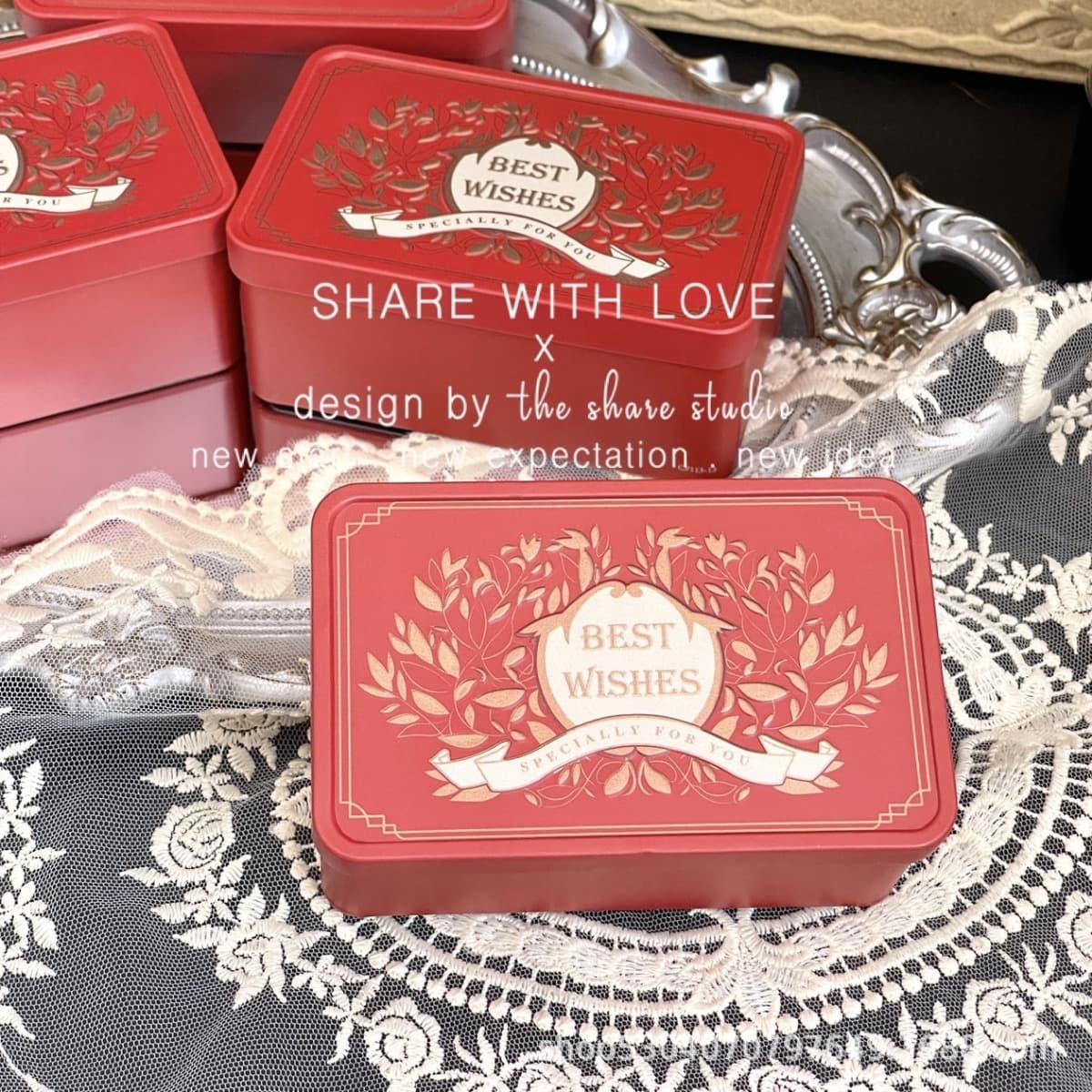 SHARE Xingye Pai Original | European Romantic Iron Box Engagement Marriage Certificate Wedding Candy Box Bridesmaid Gift Inner Box