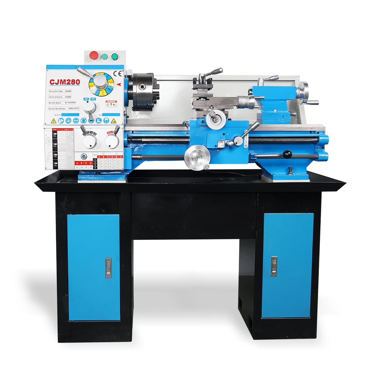 Yongfeng High-Precision CJM280 Lathe Household Metalworking Pure Copper Benchtop Machine Tool Multifunctional Automatic Threading