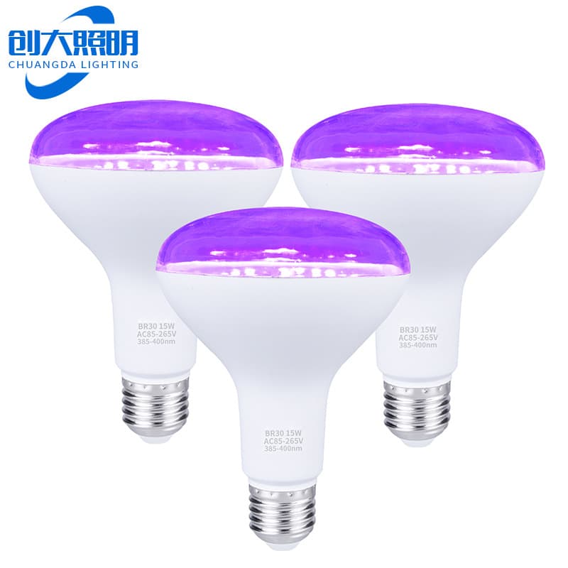 Cross-border Exclusive UV Purple Light Bulb 85-265V 15W 395nm Fluorescent Bar Stage Light Amazon