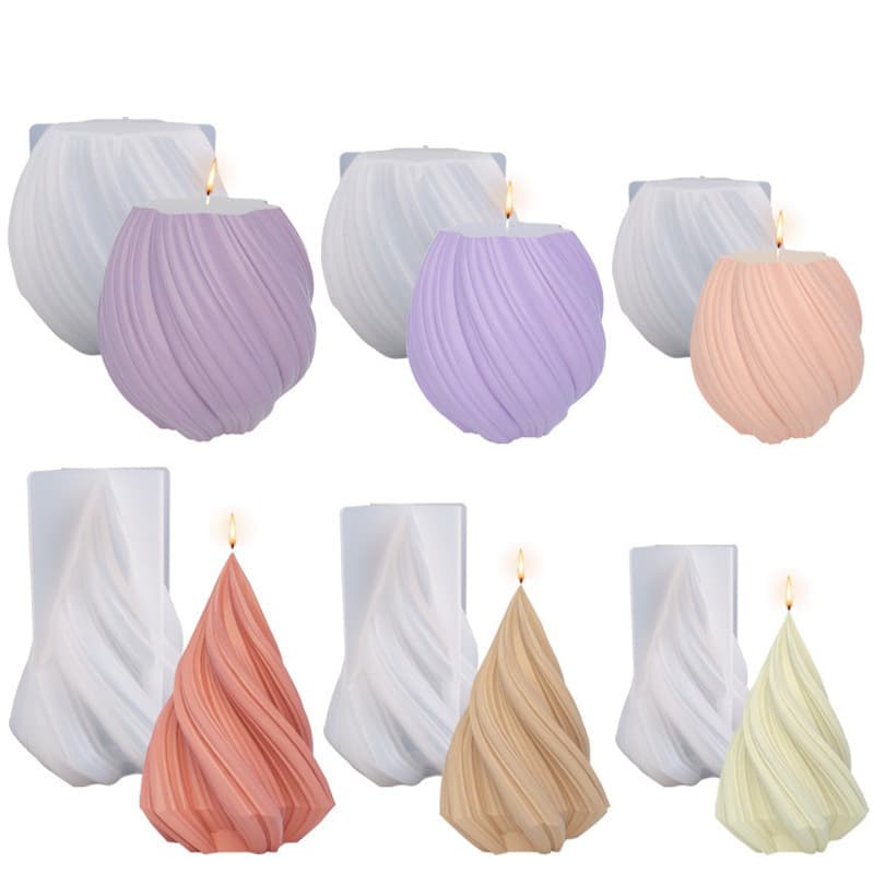 DIY Cross-Border Source Factory Wholesale Rotating Candle Silicone Mold Gypsum Aromatherapy Candle Decoration Jewelry Abrasive Tool